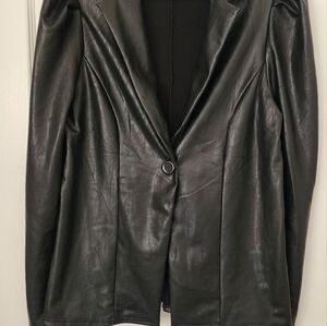 Faux Leather blazer